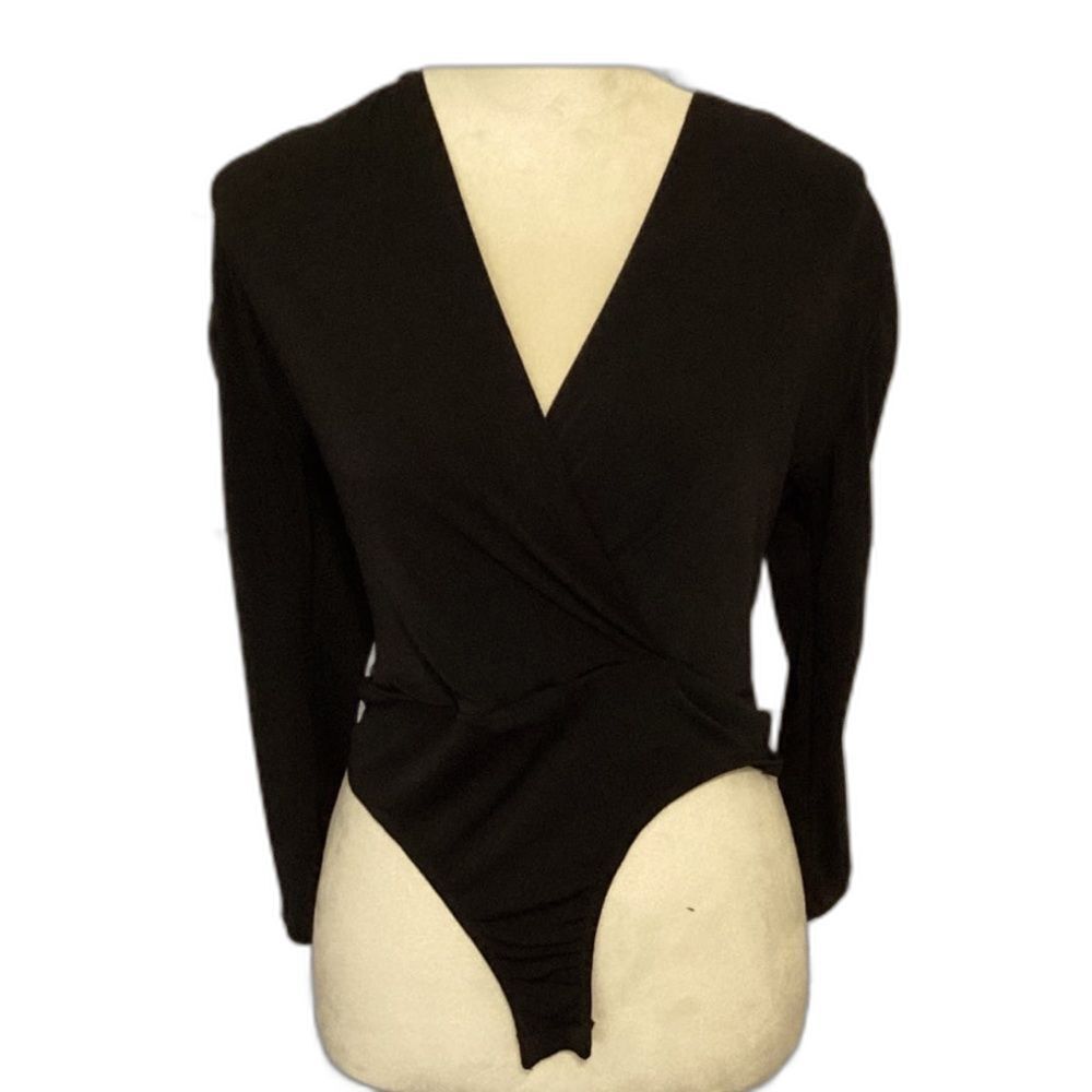 Aqua Bodysuit Top Women’s Size Small Color Black - Picture 1 of 6